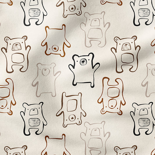 0.5m BIO French Terry My Little Bear neutral