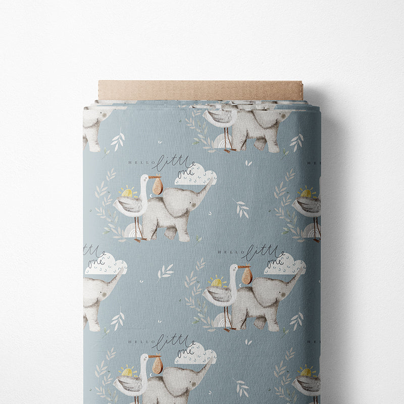 0.5m BIO French Terry Hello Little One denim *VORBESTELLUNG*