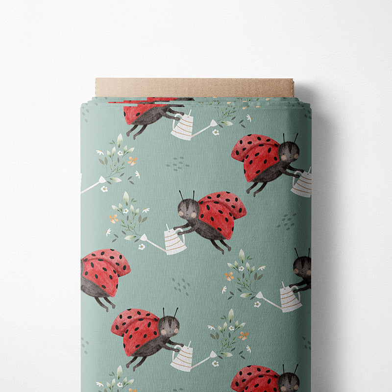 0.5m BIO French Terry Ladybug aloe *VORBESTELLUNG*