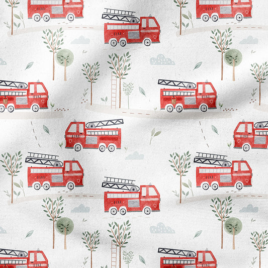 0.5m BIO French Terry Fire Truck white *VORBESTELLUNG*
