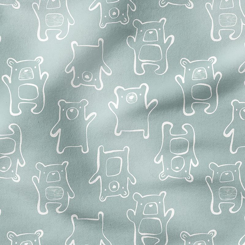 0.5m BIO French Terry My Little Bear turqouise *VORBESTELLUNG*