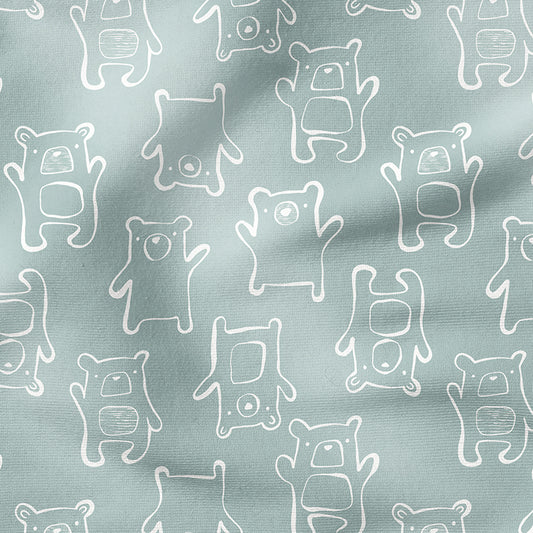 0.5m BIO French Terry My Little Bear turqouise *VORBESTELLUNG*