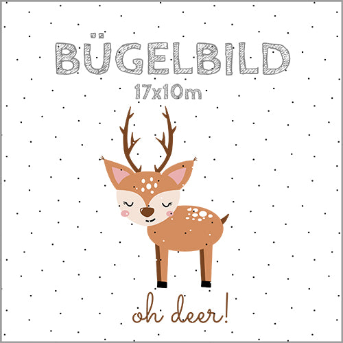 Bügelbild Oh deer! | 17x10cm