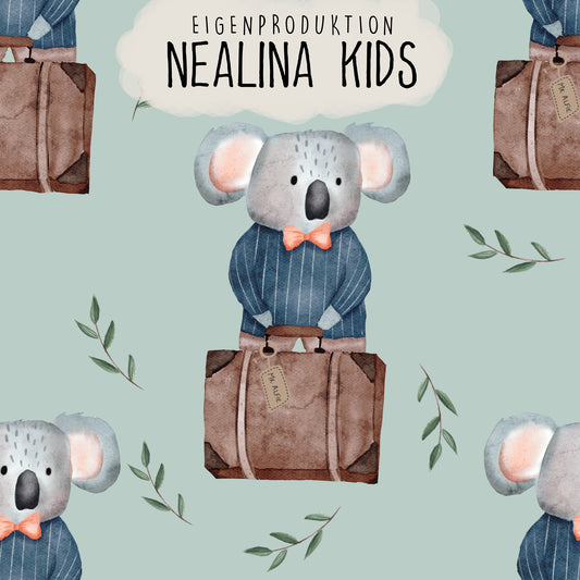 0.5m BIO French Terry Koala auf Reisen *VORBESTELLUNG*