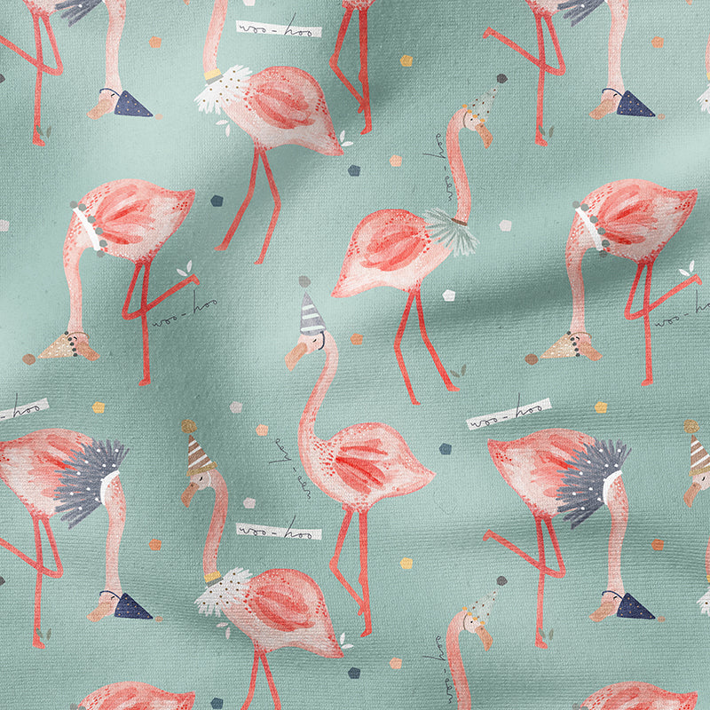0.5m BIO French Terry Flamingo-Party *VORBESTELLUNG*