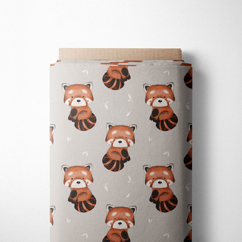 0.5m BIO French Terry Roter Panda cream *VORBESTELLUNG*