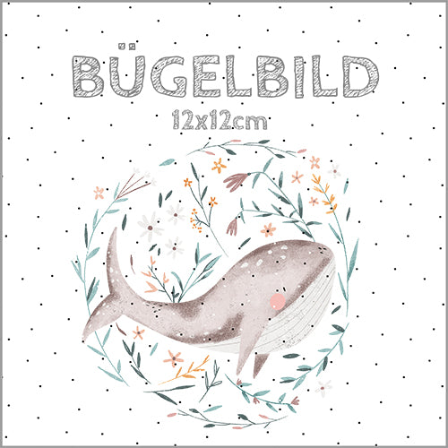 Bügelbild Wal | 12x12cm