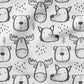 0.5m BIO French Terry Forest Friends grey