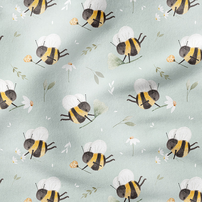0.5m BIO French Terry Hello Spring chalk