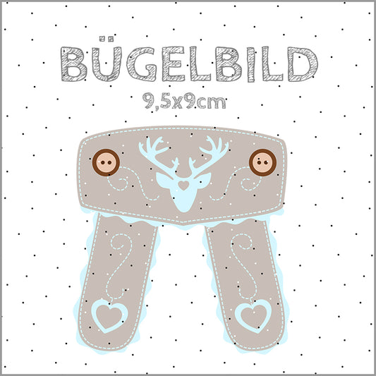 Bügelbild Latz für Lederhose | 9,5x9cm