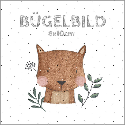 Bügelbild Forest Heads Squirrel | 8x10cm