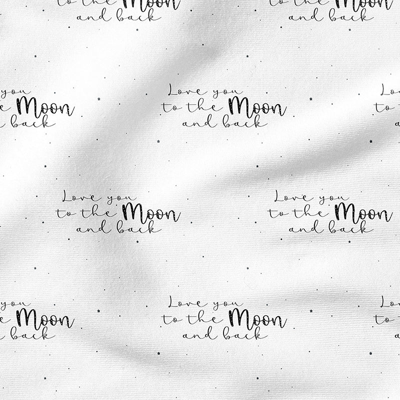 0.5m BIO French Terry Love you to the Moon white *VORBESTELLUNG*