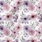 0.5m BIO French Terry Eves Flowers white