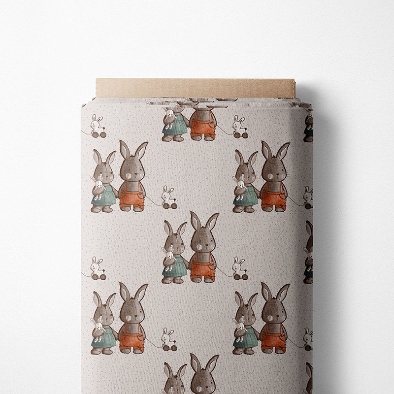 0.5m BIO French Terry Familie Hase *VORBESTELLUNG*