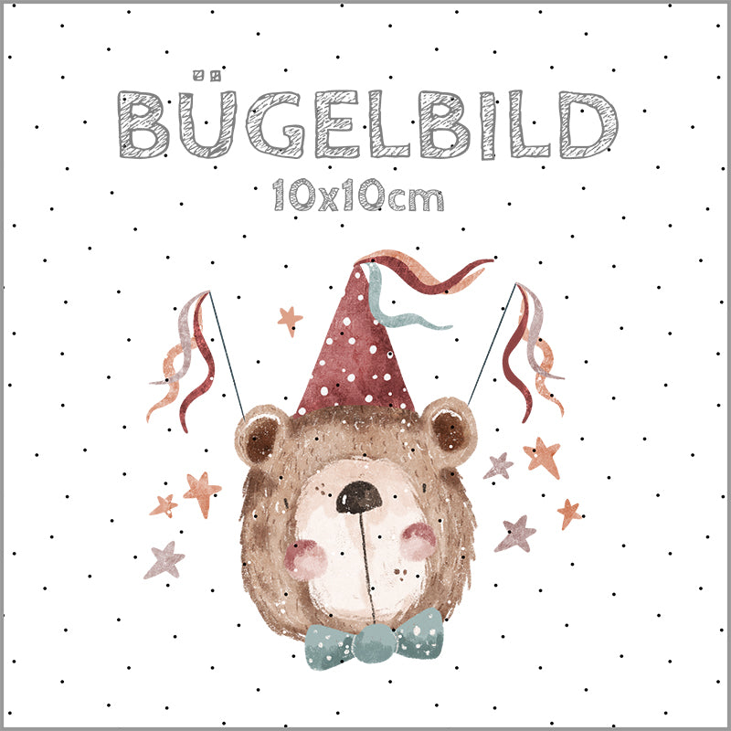 Bügelbild Birthday Bear | 10x10cm