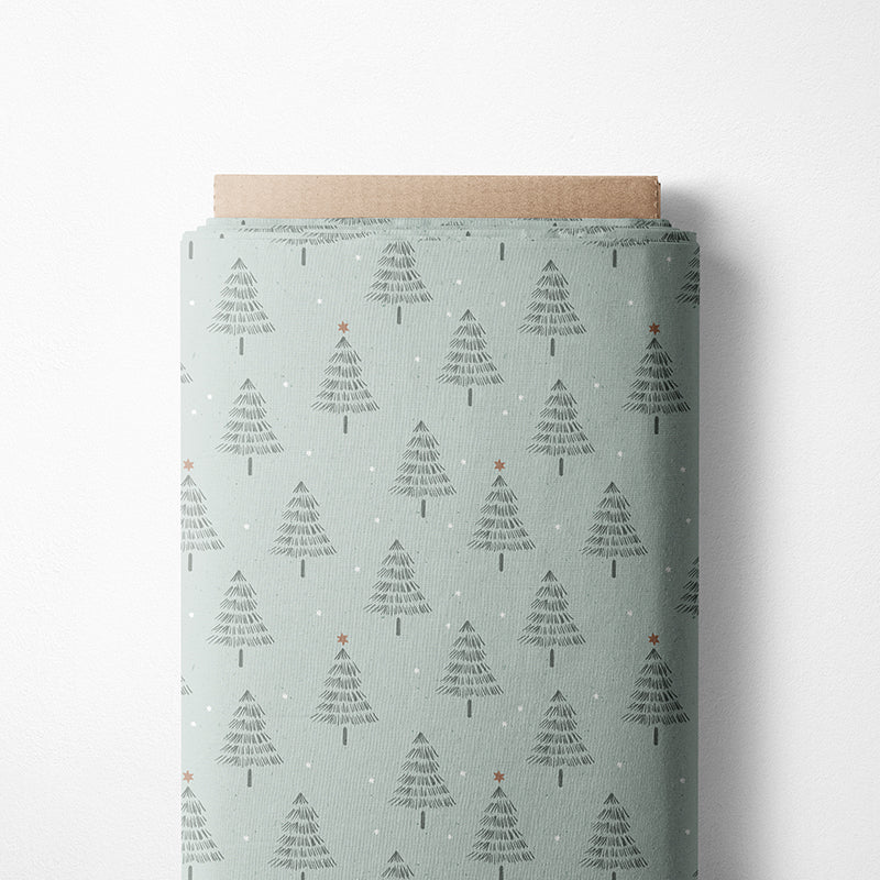 0.5m BIO French Terry Christmas mint *STOFFÜBERSICHT*