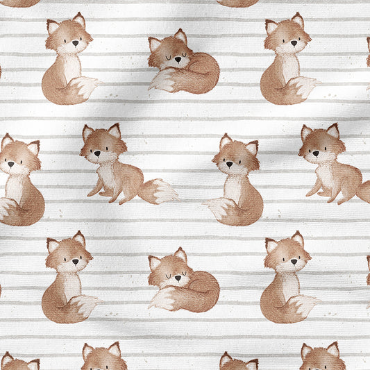 0.5m BIO French Terry Ferdi Fuchs stripes