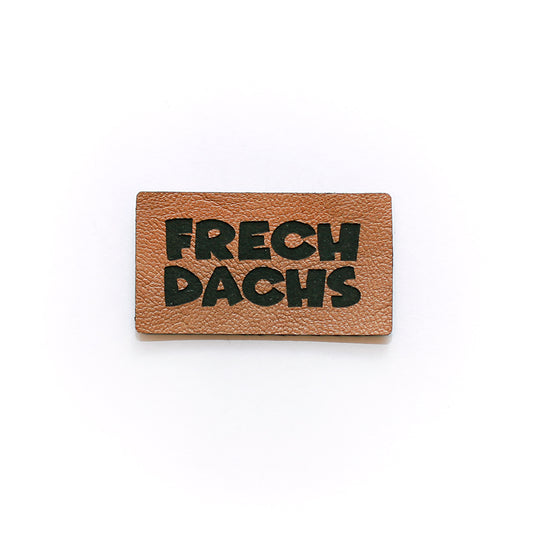 Kunstlederlabel Frechdachs | 1 Stück