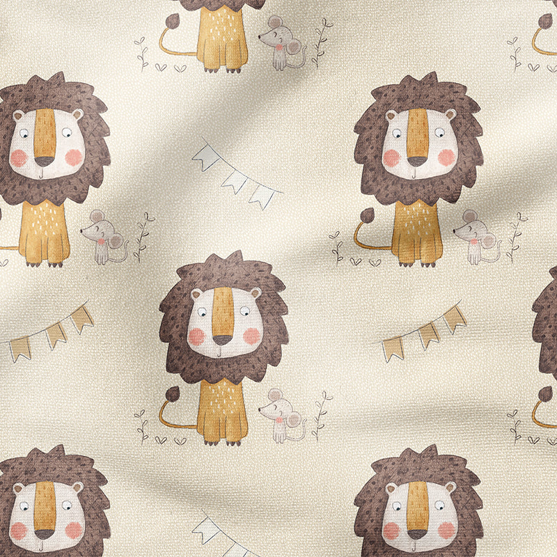 0.5m BIO French Terry Lion and Mouse Drops *VORBESTELLUNG*