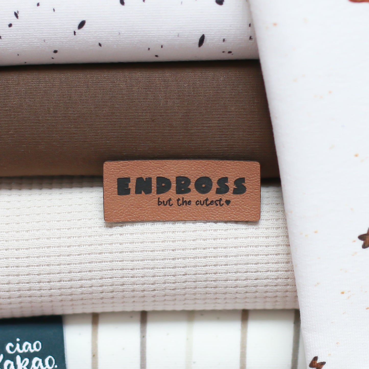 Kunstlederlabel Endboss but the cutest | 1 Stück