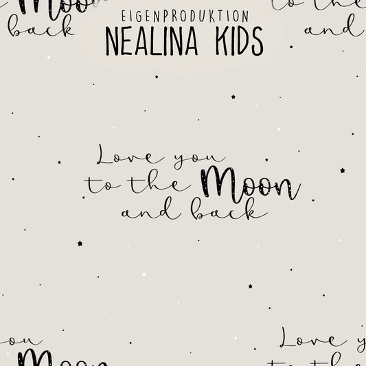 0.5m BIO French Terry Love you to the Moon stone *COMING SOON*