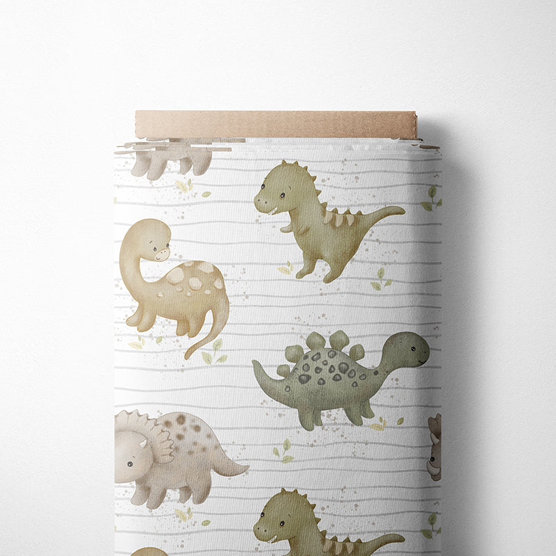 0.5m BIO French Terry Dinosaurier stripes *VORBESTELLUNG*