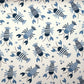 RESTSTÜCK 100cm Biojersey Lobster blau