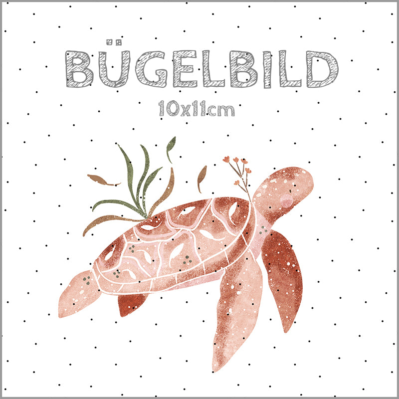 Bügelbild Pink Turtle | 10x11cm
