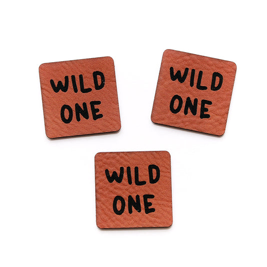 Mini-Kunstlederlabel Wild One | 1 Stück