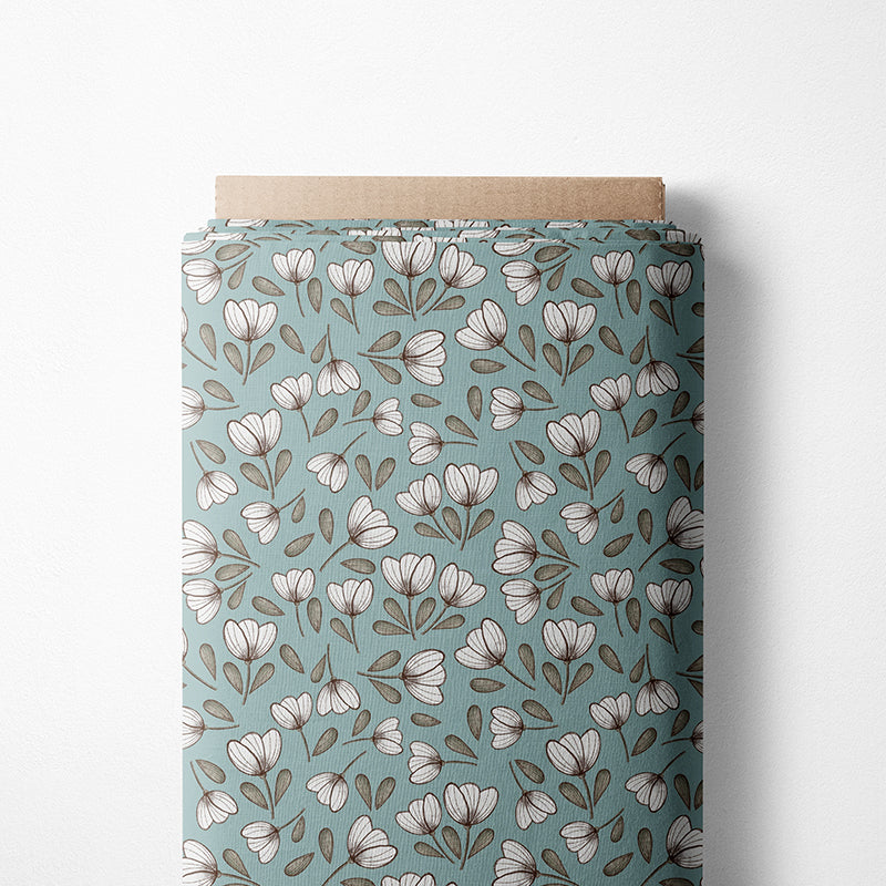 RESTSTÜCK 100cm BIO French Terry Frühlings-Pferdchen Kombistoff
