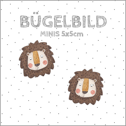 Bügelbild MINIS 2x Löwe | 5x5cm