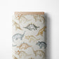0.5m BIO Ribjersey Dino Tracks ecru *VORBESTELLUNG*