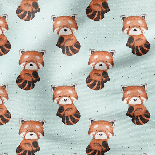0.5m BIO French Terry Roter Panda mint *VORBESTELLUNG*