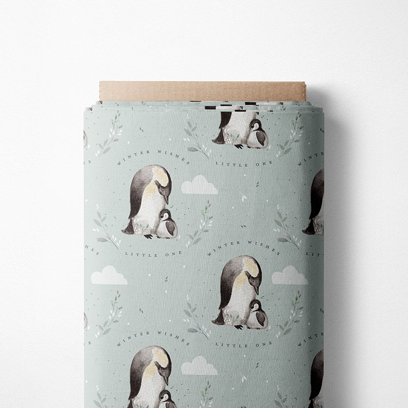 0.5m BIO French Terry Pinguin Mama chalk *VORBESTELLUNG*