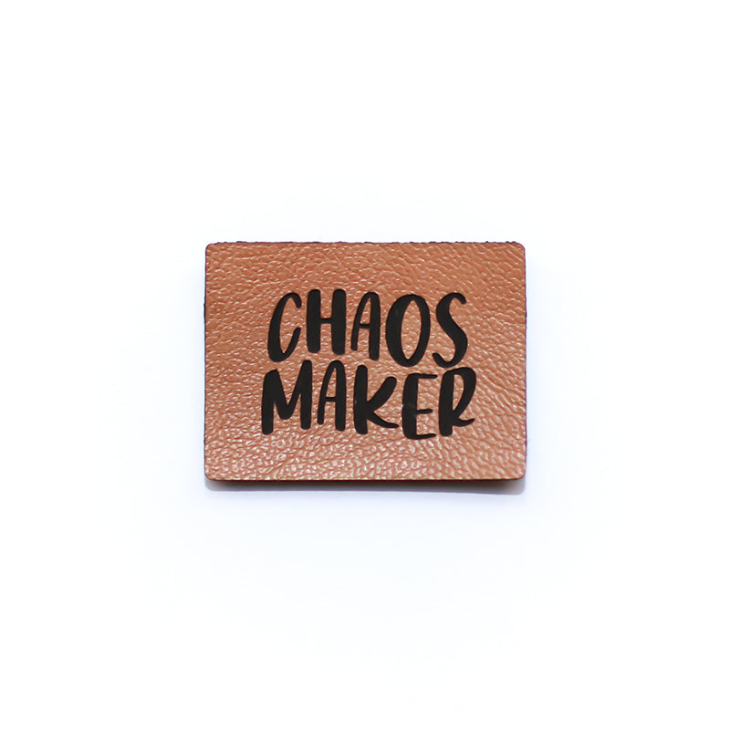 Kunstlederlabel Chaos Maker | 1 Stück