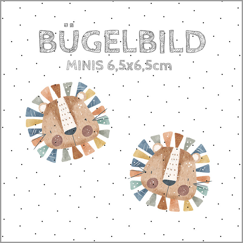 Bügelbild MINIS 2x Jungle King | 6,5x6,5cm