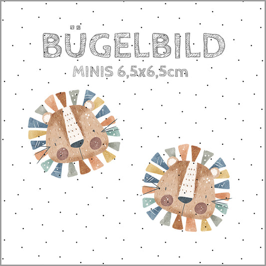 Bügelbild MINIS 2x Jungle King | 6,5x6,5cm