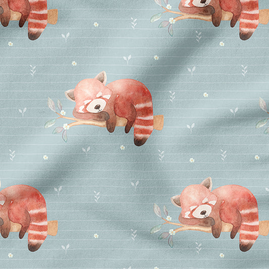 0.5m BIO French Terry Roter Panda Georgie *VORBESTELLUNG*