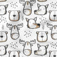 0.5m BIO French Terry Forest Friends earth