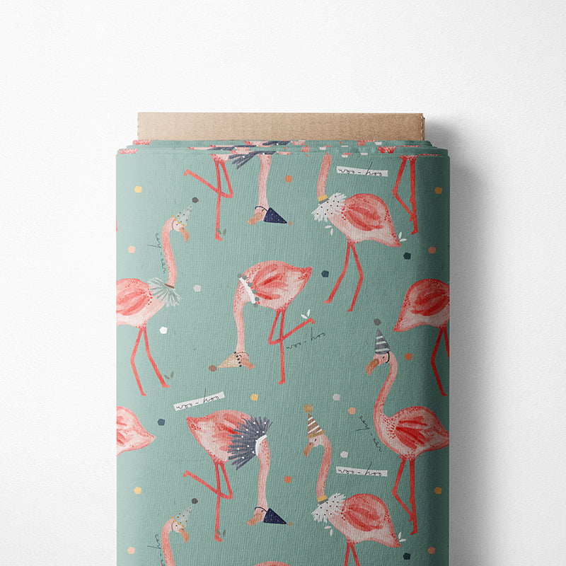 0.5m BIO French Terry Flamingo-Party *VORBESTELLUNG*