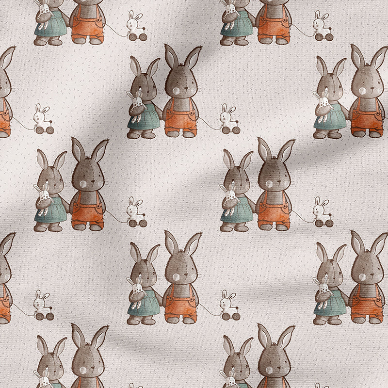 0.5m BIO French Terry Familie Hase *VORBESTELLUNG*