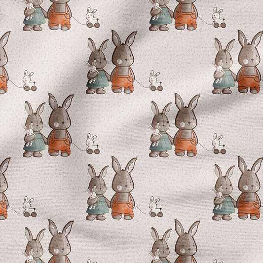 0.5m BIO French Terry Familie Hase *VORBESTELLUNG*