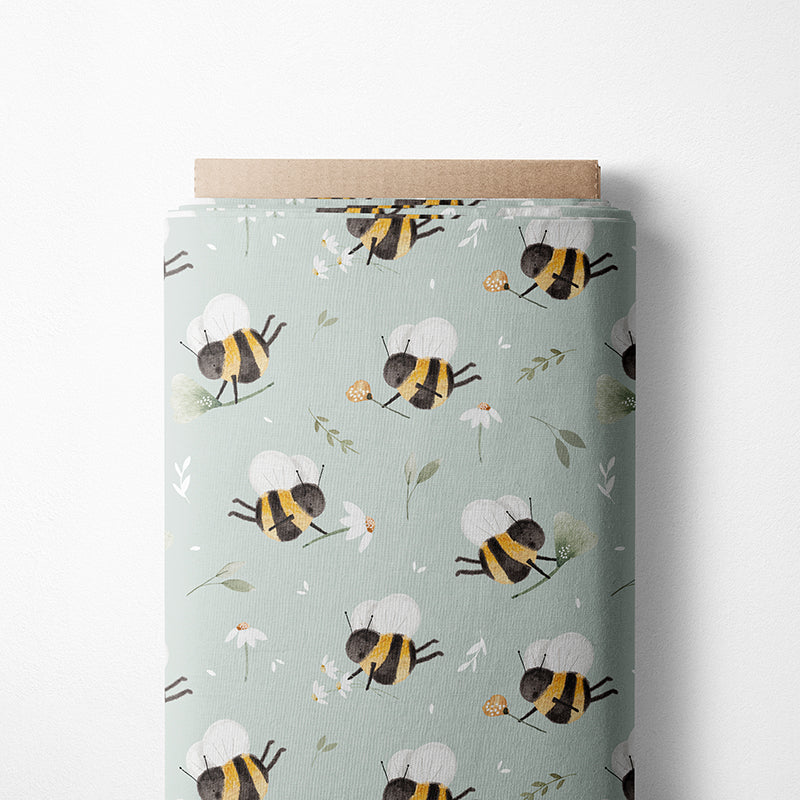 0.5m BIO French Terry Hello Spring chalk