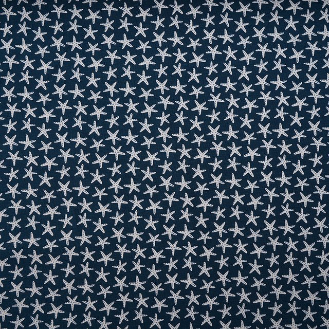 RESTSTÜCK 135cm Biojersey Starfish blau