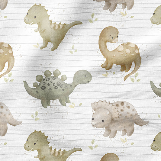 0.5m BIO French Terry Dinosaurier stripes *VORBESTELLUNG*