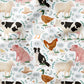 0.5m BIO French Terry Sounds on the Farm white  *VORBESTELLUNG*