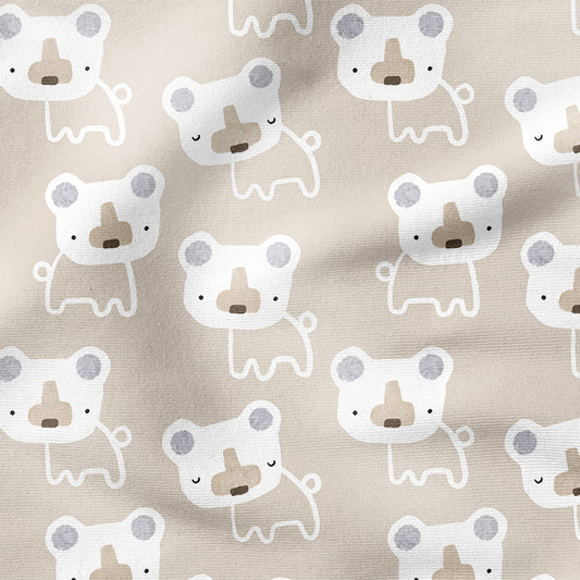 RESTSTÜCK 100cm BIO French Terry Bears beige
