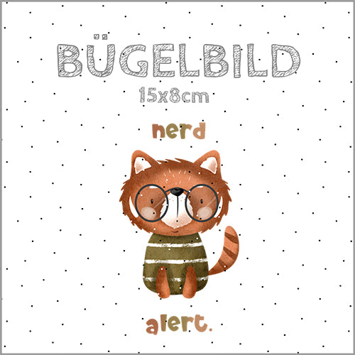 Bügelbild Nerd Alert | 11x6cm