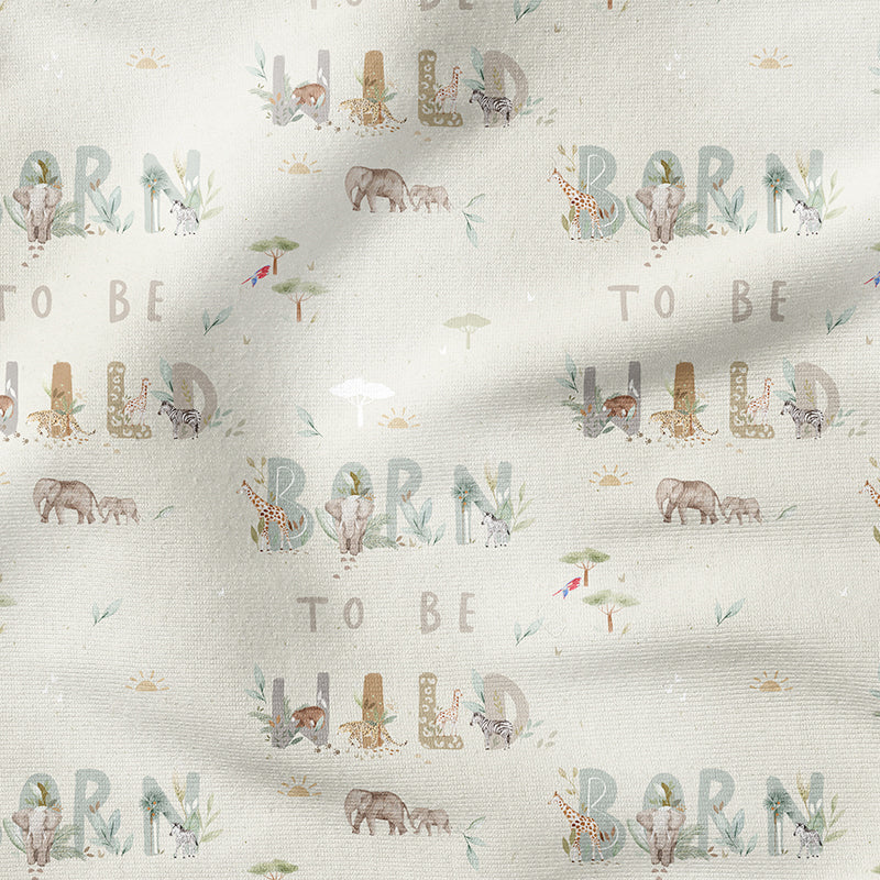 0.5m BIO French Terry Born to be Safari-Wild *VORBESTELLUNG*