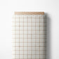 0.5m BIO French Terry Grid ecru-braun
